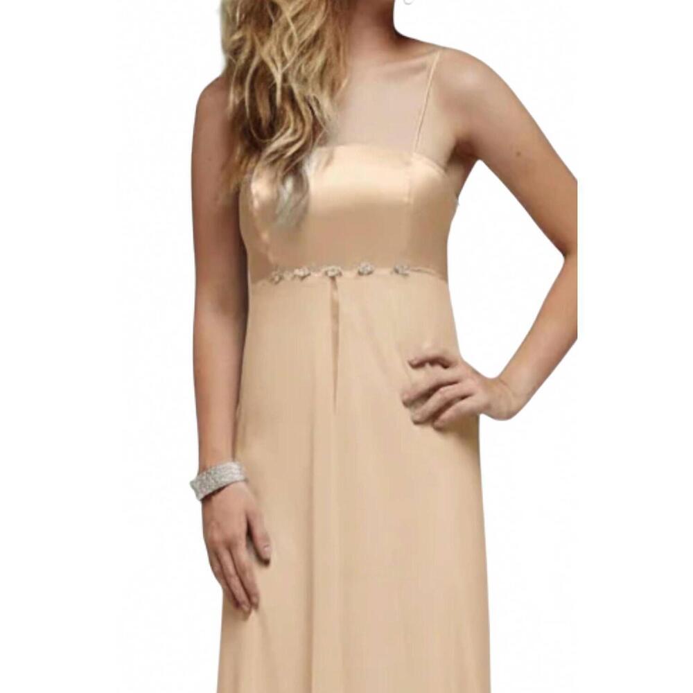 NEW MILANO FORMALS silken symphony gown in champagne - Picture 2 of 2